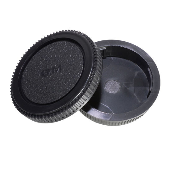 Picture of CamDesign Rear Lens Cap and Body Cap Set Compatible with Olympus OM System fits OM-1, OM-2, OM-3, OM-4, OM-10, OM-20, OM-30, OM-40, OM-G cameras and OM lens systems