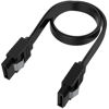 Picture of SABRENT SATA III (6 Gbit/s) Straight Data Cable with Locking Latch for HDD/SSD/CD and DVD Drives (3 Pack 20 Inch) in Black (CB-SFK3)