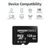 Picture of Amazon Basics Micro SDXC Memory Card with Full Size Adapter, A2, U3, Read Speed up to 100 MB/s, 128 GB, Black