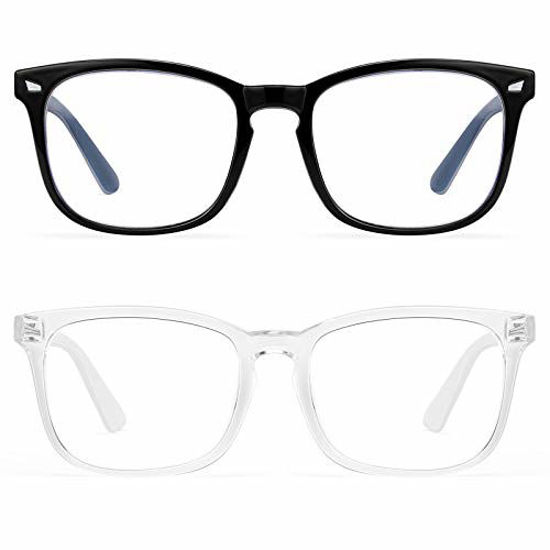 Picture of Blue Light Blocking Glasses Women Men-FEIDU 2pack Computer Fake Glasses HD Clear Lens Glasses