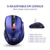 Picture of POLEYN Computer Mouse Wireless, Ergonomic Laptop Mouse 2.4G and 5 Adjustable Levels, 6 Button Cordless Mouse Wireless Mice for Windows Mac PC Notebook