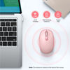 Picture of TECKNET Wireless Mouse, 2.4G Quiet Computer Mouse with USB Receiver, 4 Buttons Portable Cordless Mice for Chromebook, Laptop, PC, Mac, 800/1200/1600 DPI - Pink