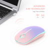 Picture of Unipows Wireless Mouse - 2.4G Slim Portable Computer Mouse with Nano Receiver, Less Noise Mobile Optical Mice for Notebook, PC, Laptop, Computer, Mac (Gradient Pink to Purple)