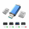 Picture of KOOTION USB C Flash Drive 128GB 2 in 1 OTG USB 3.0/USB Type C Thumb Drive Dual Drive USB C Memory Stick for Smartphone/Laptop/Tablet/PC - 128G, Blue