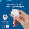 Picture of Ceptics US to India Plug Adapter works in Nepal, Maldives, Pakistan, India Power Adapter, Dual USA Input, Grounded Travel Adapter for Indian plug, Perfect for Phones, Laptop Chargers, 3 Pack (CT-10)