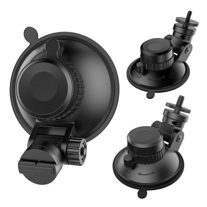 Picture of Dash Cam Mount, Suction Cup Mount,Windshield & Dashboard Suction Cup Mount Camera Mount,For ROVE R2-4K,CHORTAU Dash Cam,Screw Connectors Are Suitable For Most Dash Cam, DVR, GPS and Sports Camera