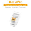 Picture of Uvital 100 Pack RJ9 4P4C 4P2C Plug, Standard Telephone Handset Modular Plugs Male Connectors Transparent Color Jack Crimp End Crimper