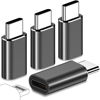 Picture of FQSH 4 Pack for Lightning Female to USB C Male Adapter, Lightn-ing to USB C Adapter,27W PD Fast Charging for iPhone 15/15 Pro/15 Pro Max/15 Plus,for iPad,Support Data Transfer,Not for Audio/OTG,Black