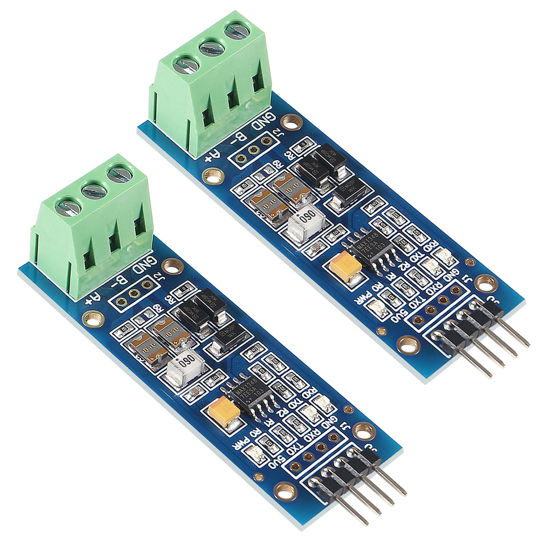 Picture of DWEII 2PCS RS485 to TTL 5V Board RS-485 Module TTL to RS485 Module with MAX13487 Chip Compatible with Raspberry Pi Arduino