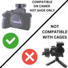 Picture of BasementCreator Cold Shoe Mount Replacement for DJI Mic, 3D Printed, Fits Camera Hot Shoe Mounted (3 Pack), Black, BCDM1M