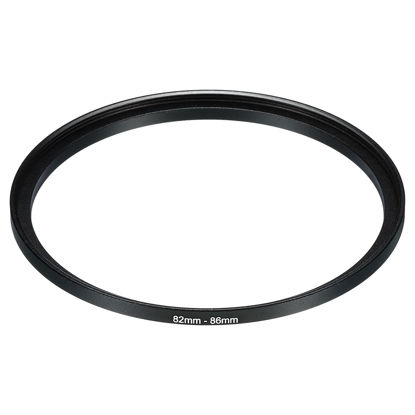 Picture of PATIKIL 82mm-86mm Metal Step Up Ring, Camera Lens Filter Adapter Ring Aluminum Filter Adapter Ring for Camera Lenses Hood, Black