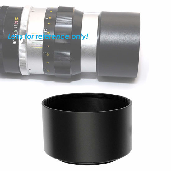 Picture of Fotasy 39mm Telephoto Lens Hood, 39mm Lens Hood for Canon Fuji Leica Leitz Nikon Olympus Panasonic Pentax Sony Lens, 39mm Tele Screw-in Lens Hood