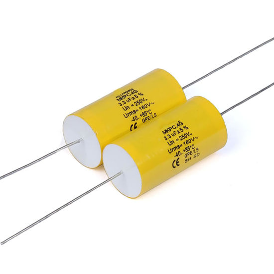 Picture of YEGAFE 2pcs 2.2uF 250V Axial Audio Speaker Crossover stepless Film Capacitor 5% Audio Crossover Tweeter Precise Pairing