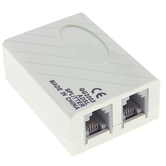 Picture of uxcell 1 to 2 RJ11 6P2C Female Socket Phone Modem ADSL Splitter Filter