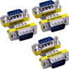 Picture of Warmstor 6-Pack 9Pin RS232 Serial Cable DB9 Male to Male Mini Gender Changer Adapter Coupler Connector