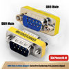 Picture of Warmstor 6-Pack 9Pin RS232 Serial Cable DB9 Male to Male Mini Gender Changer Adapter Coupler Connector