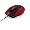 Picture of Verbatim Wired USB Computer Mouse - Corded USB Mouse for Laptops and PCs - Right or Left Hand Use, Red 99742, 1.4" x 2.4" x 3.9"