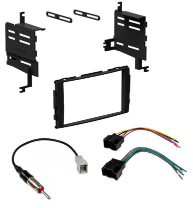 Picture of Double DIN Car Stereo Radio Installation Dash Kit for 2007 2008 2009 2010 Hyundai Santa Fe (Dash Kit + Wiring Harness + Antenna Adapter)