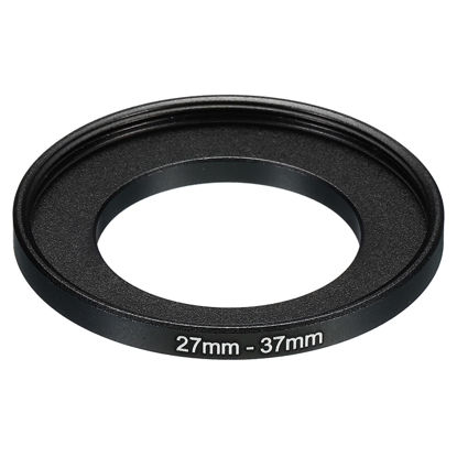 Picture of PATIKIL 27mm-37mm Metal Step Up Ring, Camera Lens Filter Adapter Ring Aluminum Filter Adapter Ring for Camera Lenses Hood, Black