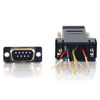 Picture of C2G 02947 RJ45 to DB9 Male Serial RS232 Modular Adapter, Black 1.5 Inch