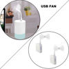 Picture of Sokelinn-six USB Flexible Fan, Mini Portable Cooling Fans USB Powered for Power Bank Laptop PC AC Charger - 2 Pack (White)