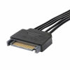 Picture of EasyULT 15 Pin SATA Power Splitter Adapter Cable, 15 Pin SATA 1 Male to 5 Female SATA Serial Cord, Black