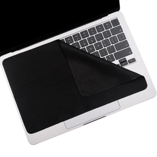 Picture of 1 Pack Microfiber Liner Cleaning Cloth 13" with Screen Keyboard Imprint Protection, Laptop Keyboard Protector Compatible with MacBook Pro/AIR 13" and MacBook PRO 14"-Black