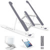 Picture of pidien Portable Laptop Stand, Adjustable Laptop Holder Riser Computer Stand for Desk Notebook Stand Mount (White)