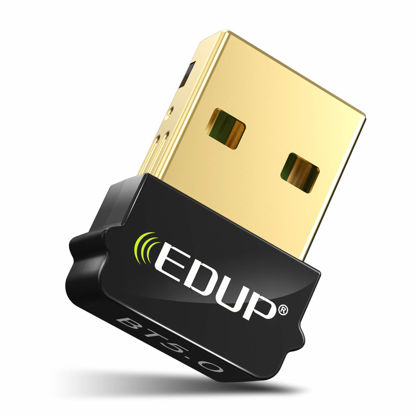 Picture of EDUP Mini USB Bluetooth 5.0 Adapter for PC, USB 2.0 Bluetooth EDR Dongle for Desktop/PC/Laptop, 66ft/20M Transmission Range, BT 5.0 Adapter Support Windows 10/8.1/8 /7 (Need Installed Driver)