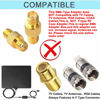 Picture of onelinkmore SMA Connector FPV Antennas Radio Adapter SMA Female to Female Barrel Adapter Antenna Jack Adapter SMA to SMA Coupler Adapter for Antennas Wireless LAN Devices Coaxial Cable Pack of 2