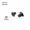 Picture of uxcell M3 x 4mm Phillips Screw Fastener Black for Laptop PC TV Fan Switch 150pcs