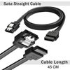 Picture of SaiTech IT 5-Pack SATA III 6.0 Gbps Data Cable with Locking Latch for HDD & SSD Cable III 6Gbps (Black - Straight with Both Side Locking Latch, Sata Cable) 45CM