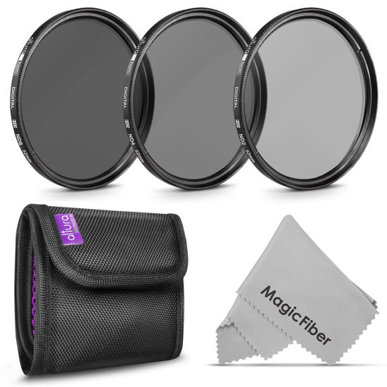 Picture of 52MM Altura Photo Neutral Density Professional Photography Filter Set (ND2 ND4 ND8) + Premium MagicFiber Microfiber Cleaning Cloth