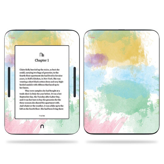 Picture of MightySkins Skin Compatible With Barnes & Noble NOOK GlowLight 3 (2017) - Watercolor White | Protective, Durable, and Unique Vinyl Decal wrap cover | Easy To Apply, Remove | Made in the USA