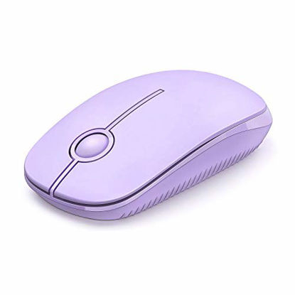 Picture of Jelly Comb 2.4G Slim Wireless Mouse with Nano Receiver, Less Noise, Portable Mobile Optical Mice for Notebook, PC, Laptop, Computer MS001 (Pure Purple)