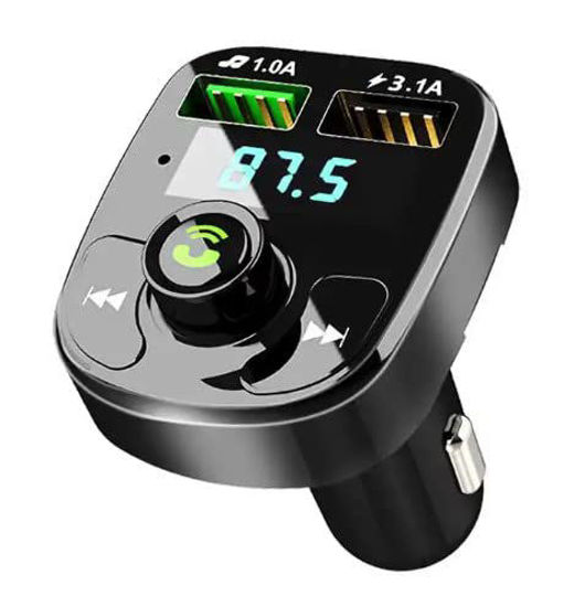 Picture of Wireless Car Kit Bluetooth Adapter FM Transmitter MP3 Player - Dual USB Charging Port, Call Button, LED Display, Micro SD Card - Music, Radio, Stereo, Calling, Smart Phone, Vehicle Accessory