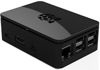 Picture of Black Protective Case/Box/Enclosure for Raspberry Pi Model B/ 2/3 with Aluminum Heatsink Cooler - Access to all ports