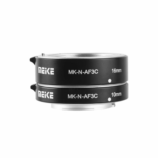 Picture of MEKE MK-N-AF3C-Black All Metal Auto Focus Macro Metal Extension Tube Adapter for Nikon N1-Mount Mirrorless Cameras J1 J2 J3 V1 V2