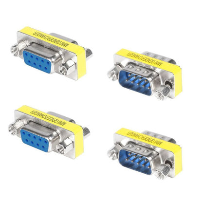 Picture of Top-Longer Rs232 Serial Cable 9 Pin DB9 Female to Female/Male to Male Gender Changer Coupler Adapter Connector Pack of 4