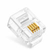 Picture of NECABLES 20Pack Telephone Modular Plug RJ11 6P4C Connector for Phone Line Cord (Compatible with Both Solid and Stranded Wire)