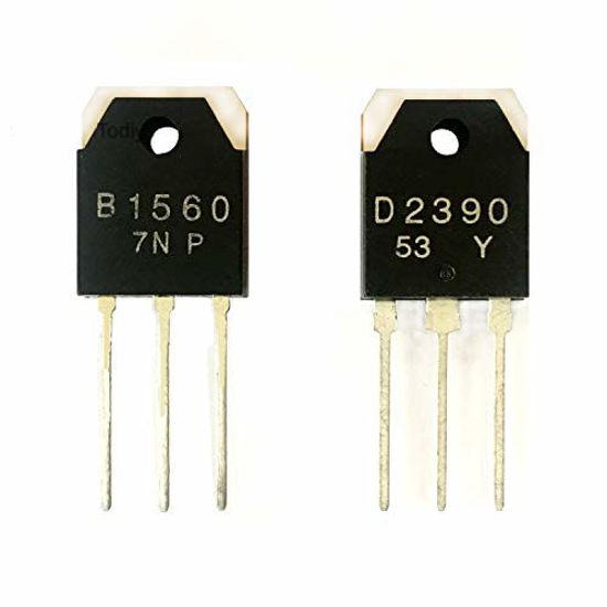 Picture of Todiys New 2Pair for 2Pcs B1560 2SB1560 + 2Pcs D2390 2SD2390 to-3P Silicon PNP Power Transistors 2SB1560-P + 2SD2390-P