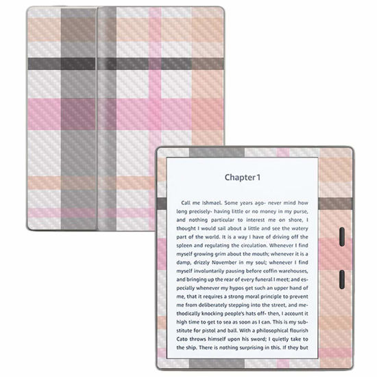 Picture of MIGHTY SKINS MightySkins Carbon Fiber Skin for Amazon Kindle Oasis 7" (9th Gen) - Plaid | Protective, Durable Textured Carbon Fiber Finish | Easy to Apply, Remove, and Change Styles | Made in The USA