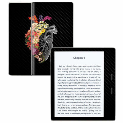 Picture of MightySkins Carbon Fiber Skin for Amazon Kindle Oasis 7" (9th Gen) - Spring Heart | Protective, Durable Textured Carbon Fiber Finish | Easy to Apply, Remove, and Change Styles | Made in The USA