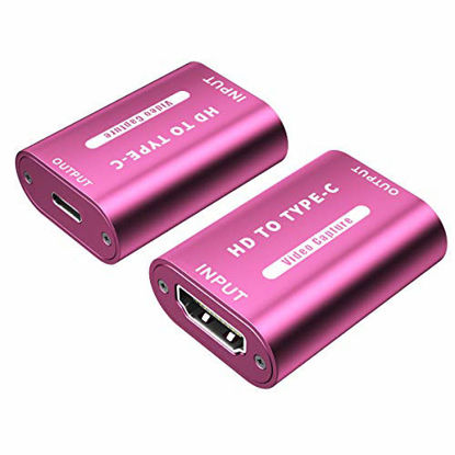 Picture of HDMI Video Capture Card with USB2.0 1080P, HDMI to Type-C, 4K Capture Card Live Streaming Recording with Camcorder/ Action Cam for High Definition Acquisition