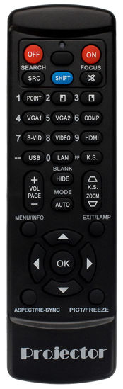 Picture of Replacement Remote for Barco RLM-W14 RLM-W8 RLS-W12 RLM-W6 Projector Black