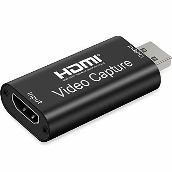 Picture of GOODAN Audio Video Capture Cards HDMI to USB 1080p USB2.0 Record via DSLR Camcorder Action Cam for High Definition Acquisition, Live Broadcasting (Black)