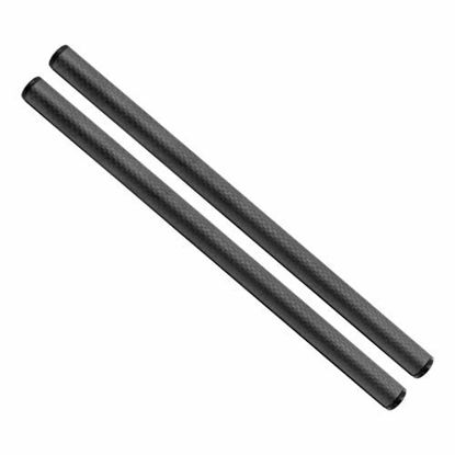 Picture of 2 Pack 15mm Carbon Fiber Rod (10 Inch, Pair) for 15mm Rail Support System Follow Focus