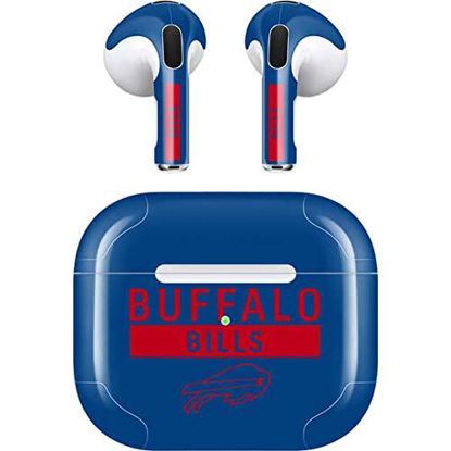 Picture of Skinit Decal Audio Skin Compatible with Apple AirPods (3rd Gen, 2021) - Officially Licensed NFL Buffalo Bills Blue Performance Series Design