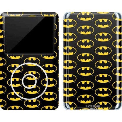 Picture of Skinit Decal MP3 Player Skin Compatible with iPod Classic (6th Gen) 80GB - Officially Licensed Warner Bros Batman Logo Pattern Design