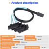 Picture of DKARDU Mini SAS to SAS Cable, 1M 36 Pin SFF-8087 Host to SAS SFF8087 to SFF-8482 Connectors 4 x SAS 29Pin with SATA Power Cable, with SATA Power Splitter Cable (3.3FT)